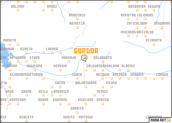 map of Gordoa