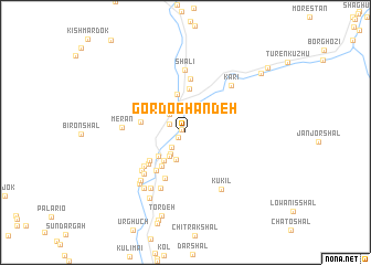 map of Gordoghāndeh