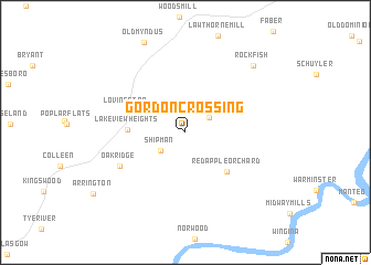 map of Gordon Crossing