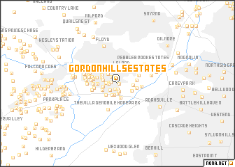 map of Gordon Hills Estates