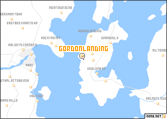 map of Gordon Landing