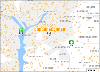 map of Gordons Corner