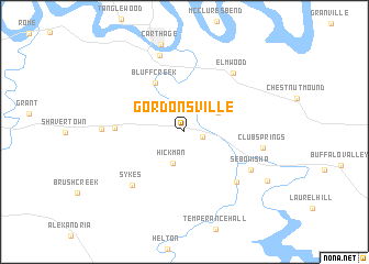 map of Gordonsville