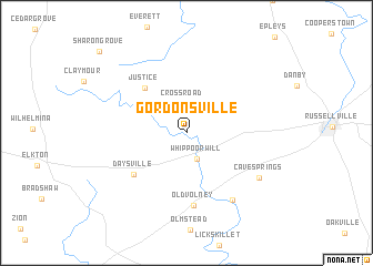 map of Gordonsville