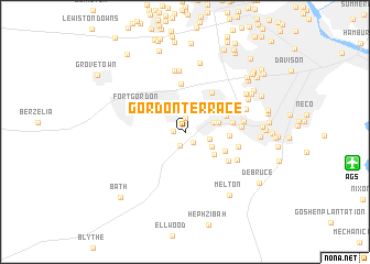 map of Gordon Terrace