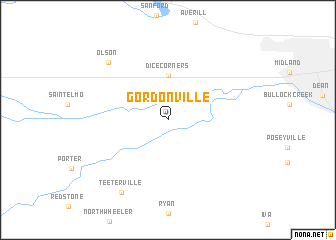 map of Gordonville