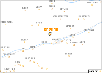 map of Gordon