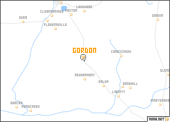 map of Gordon