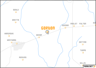 map of Gordon