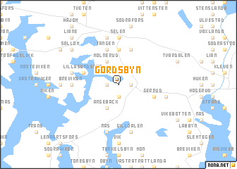 map of Gördsbyn