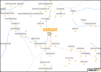 map of Gordūn