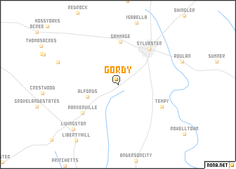 map of Gordy