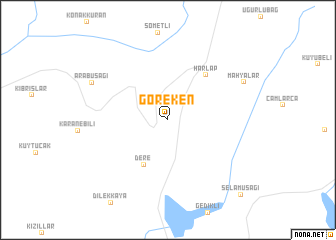 map of Göreken