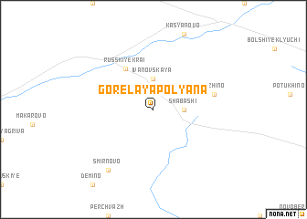 map of Gorelaya Polyana