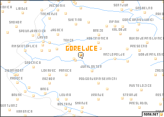 map of Goreljce