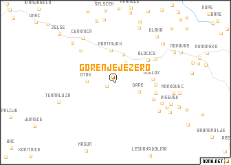 map of Gorenje Jezero