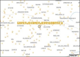 map of Gorenje Kamenje pri Dobrniču