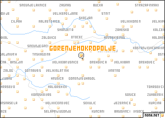 map of Gorenje Mokro Polje