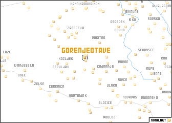 map of Gorenje Otave