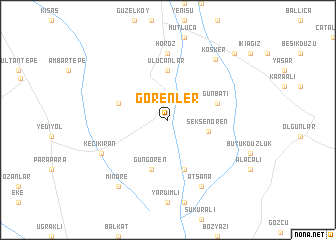 map of Görenler