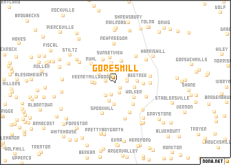 map of Gores Mill