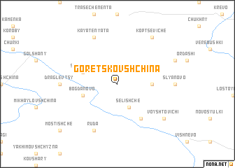 map of Goretskovshchina
