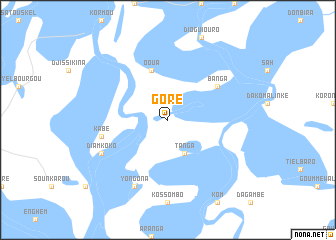 map of Goré