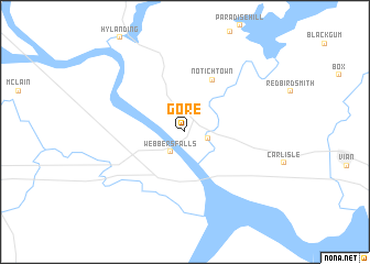 map of Gore