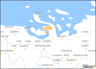 map of Goré