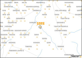 map of Goré