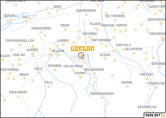 map of Gorgān