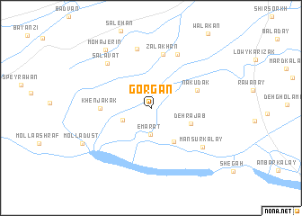 map of Gorgān