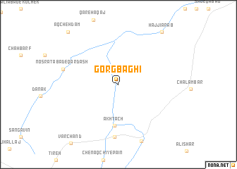 map of Gorg Bāghī