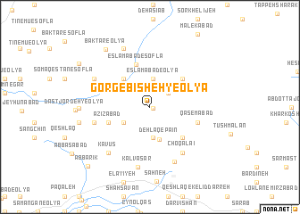 map of Gorg-e Bīsheh-ye ‘Olyā