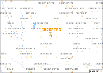 map of Görgeteg