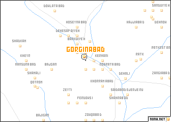 map of Gorgīnābād