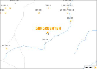 map of Gorg Koshteh