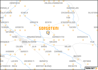 map of Gorgoteni