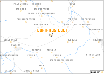 map of Goriano Sicoli