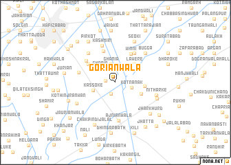 map of Goriānwāla