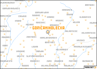 map of Gorica Miholečka