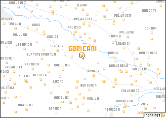 map of Goričani