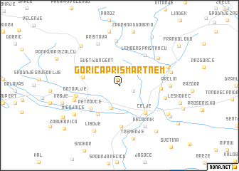 map of Gorica pri Šmartnem