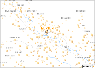 map of Gorica