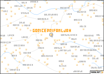 map of Goriče pri Famljah