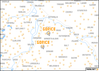 map of Goricë