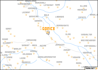 map of Goricë