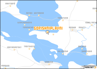 map of Gorishni Plavni