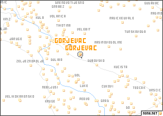 map of Gorjevac