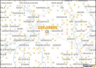 map of Gorjīābād